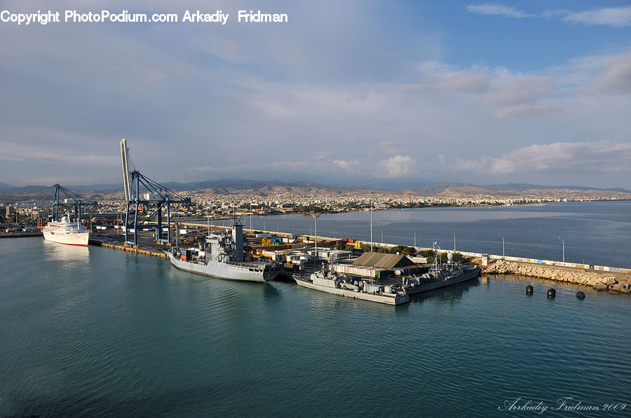 Harbor, Port, Waterfront, Aerial View, Bridge, Dock, Landing