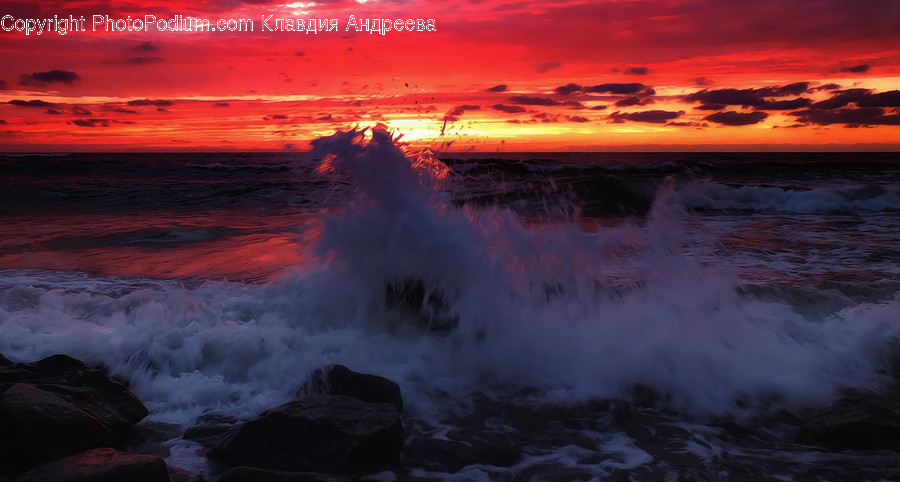 Dawn, Dusk, Nature, Outdoors, Red Sky