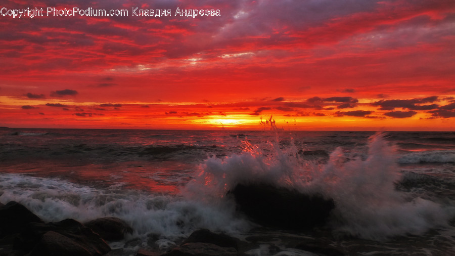 Dawn, Dusk, Nature, Outdoors, Red Sky