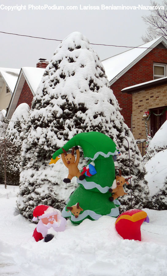 Teddy Bear, Toy, Rubble, Ice, Outdoors, Snow, Snowman