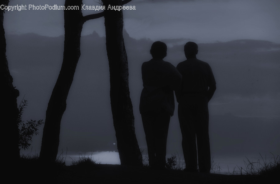 Human, People, Person, Silhouette, Fog
