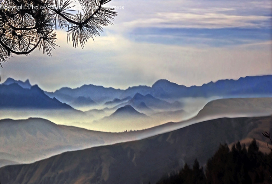 Mountain, Mountain Range, Nature, Outdoors, Dawn