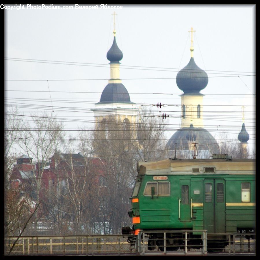 Train, Vehicle, Architecture, Dome, Mosque, Worship, Light Fixture