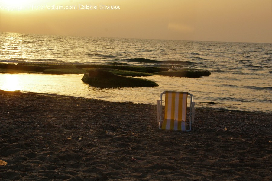Chair, Furniture, Beach, Coast, Nature