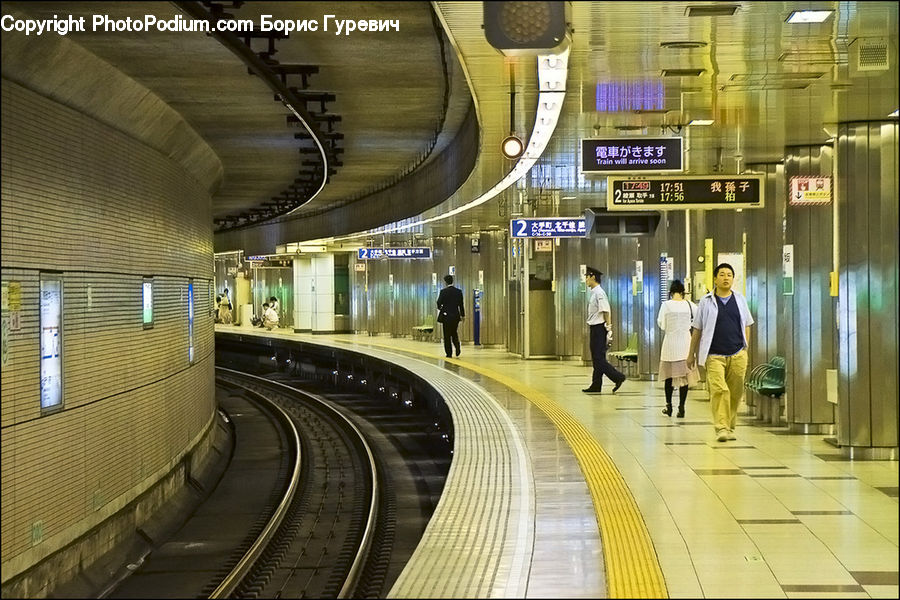 People, Person, Human, Subway, Train, Train Station, Vehicle
