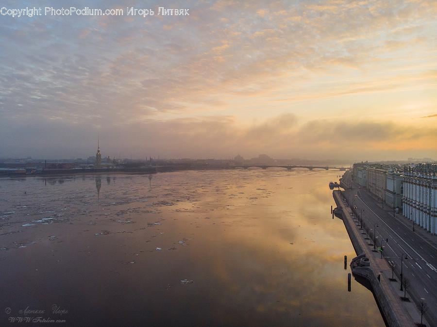 Dock, Pier, Flood, Nature, Dawn