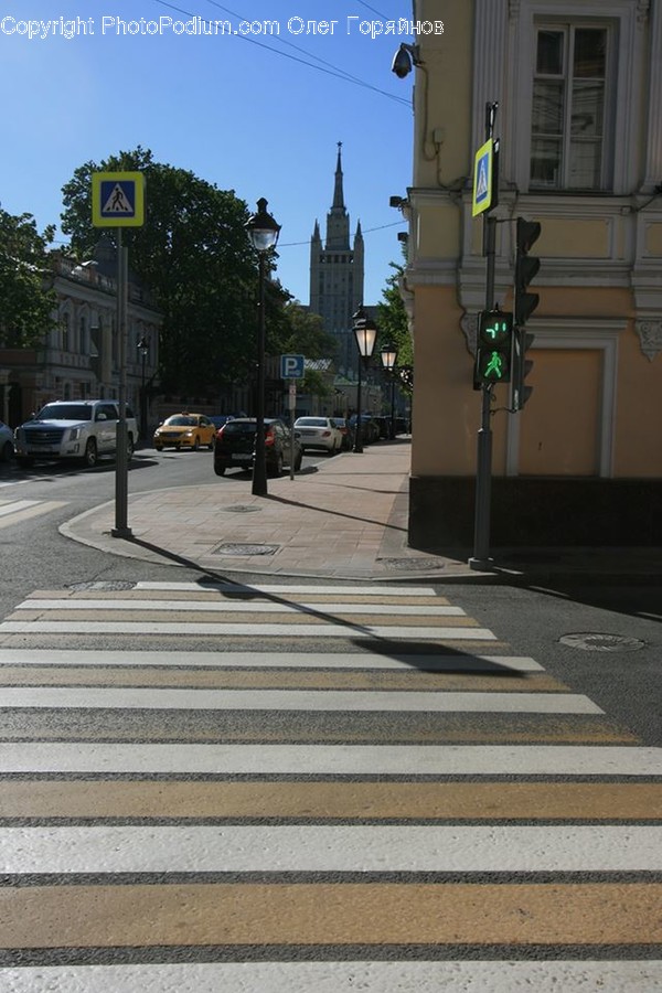 Intersection, Road, Asphalt, Tarmac, Zebra Crossing