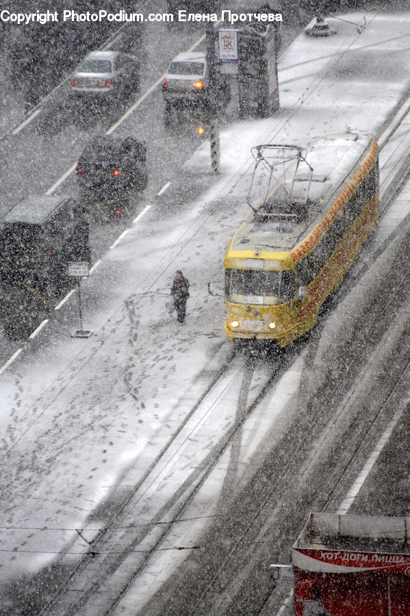 Blizzard, Outdoors, Snow, Weather, Winter, Asphalt, Tarmac