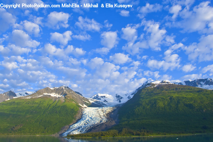 Arctic, Glacier, Ice, Mountain, Outdoors, Snow, Azure Sky