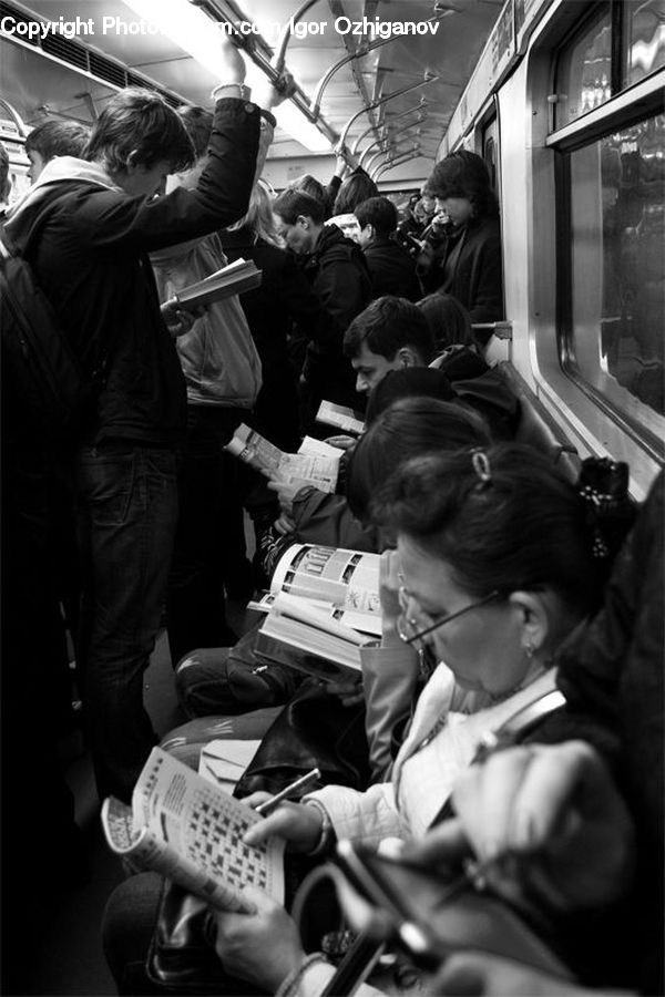 People, Person, Human, Book, Text, Reading, Subway