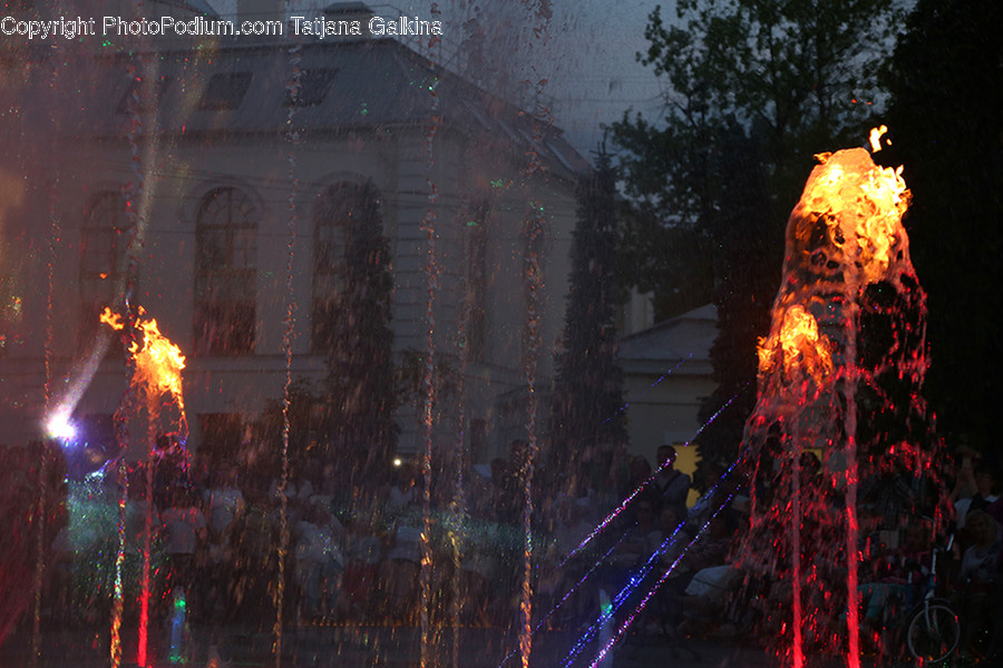 Fire, Flame, Flare, Light, Building