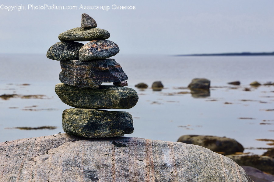 Pebble, Rock, Coast, Nature, Ocean