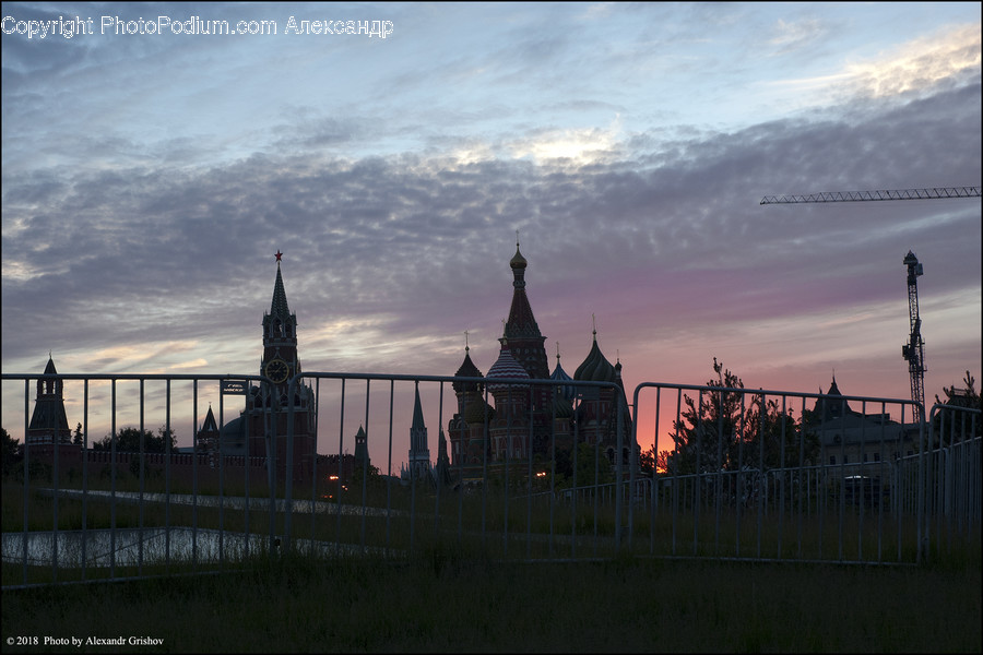 Parliament, Fence, Bridge, Building, Dawn