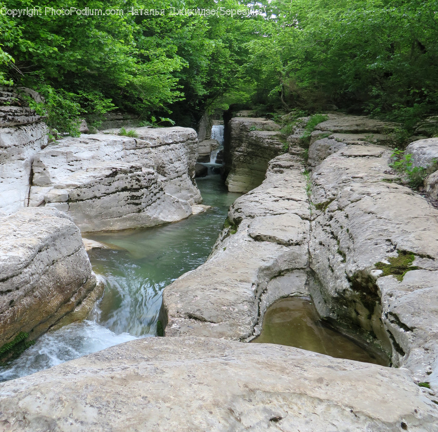 Creek, Outdoors, Stream, Water, Flagstone