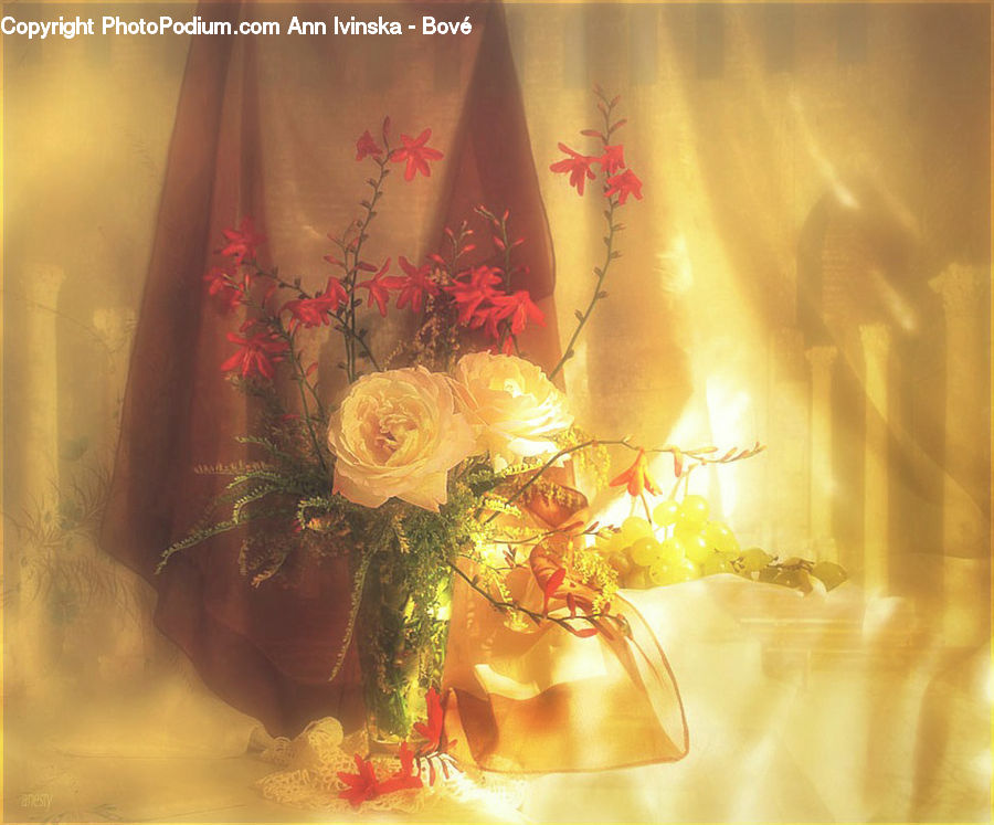 Art, Painting, Flower, Flower Arrangement, Flower Bouquet, Floral Design, Bling