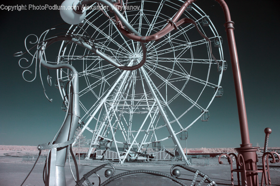 Amusement Park, Ferris Wheel, Leisure Activities, Bridge, Building