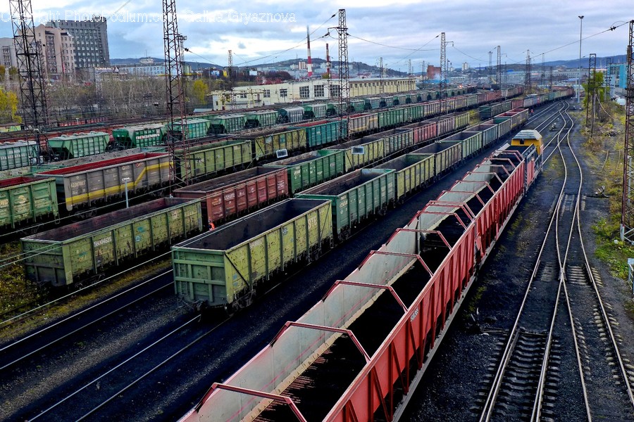 Shipping Container, Vehicle, Transportation, Train, Locomotive