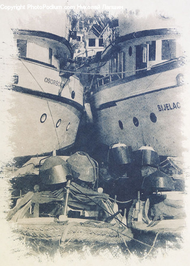 Shipwreck, Art, Drawing, Cruise Ship, Ferry, Freighter, Ship