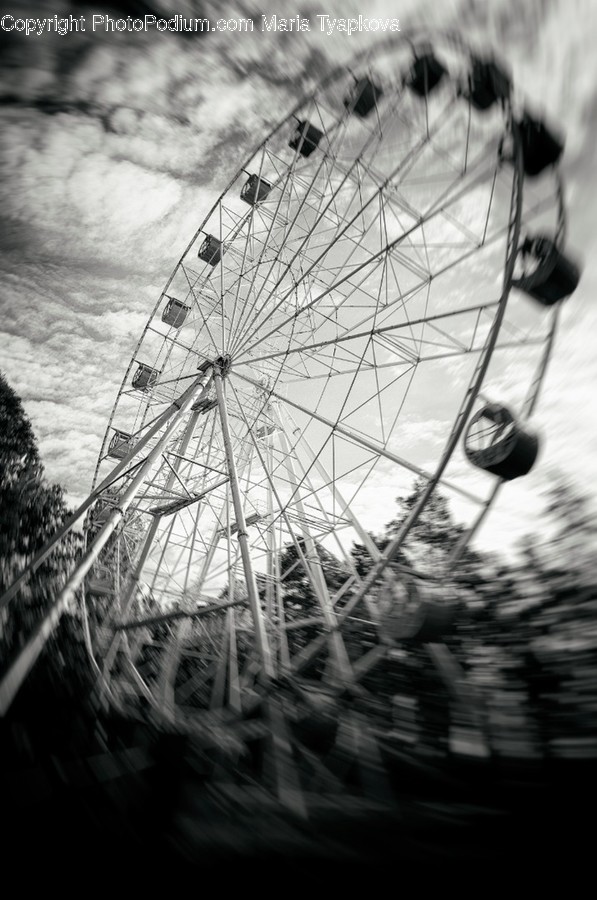 Amusement Park, Ferris Wheel, Vehicle, Transportation, Boat