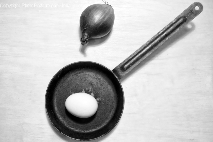 Frying Pan, Wok, Egg, Food, Cutlery