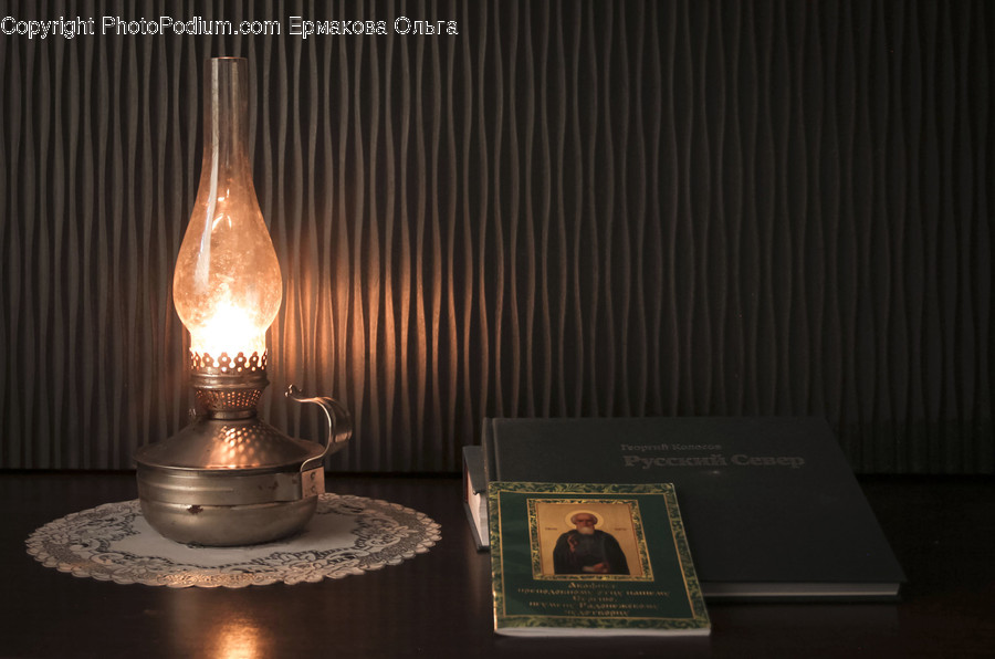 Lamp, Book, Table Lamp, Lampshade, Human