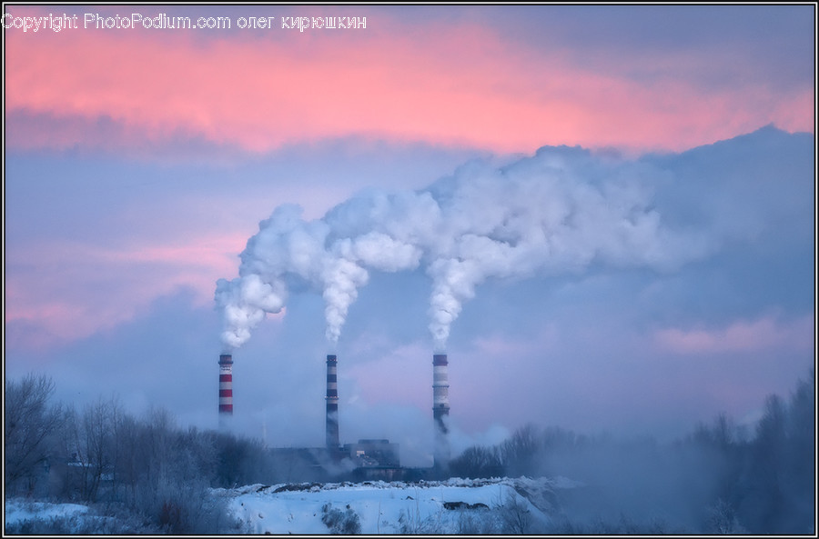 Building, Pollution, Smoke, Power Plant, Factory