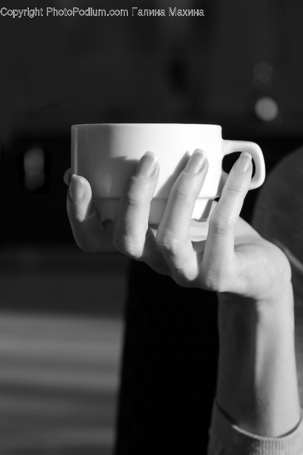 Cup, Coffee Cup, Human, Person, Finger
