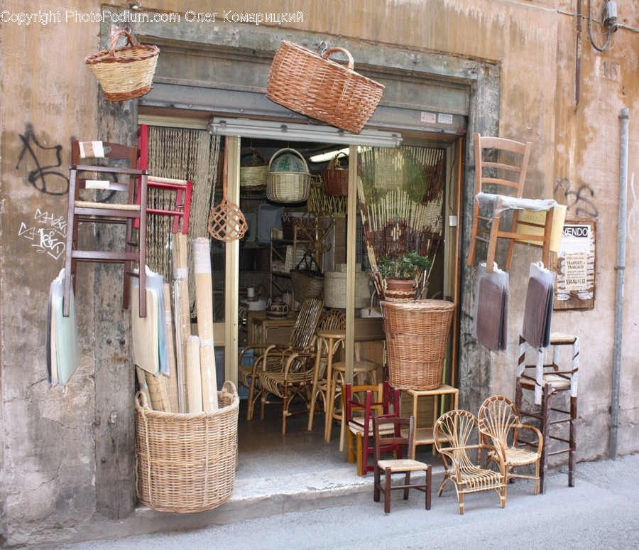 Furniture, Chair, Basket, Restaurant, Cafe
