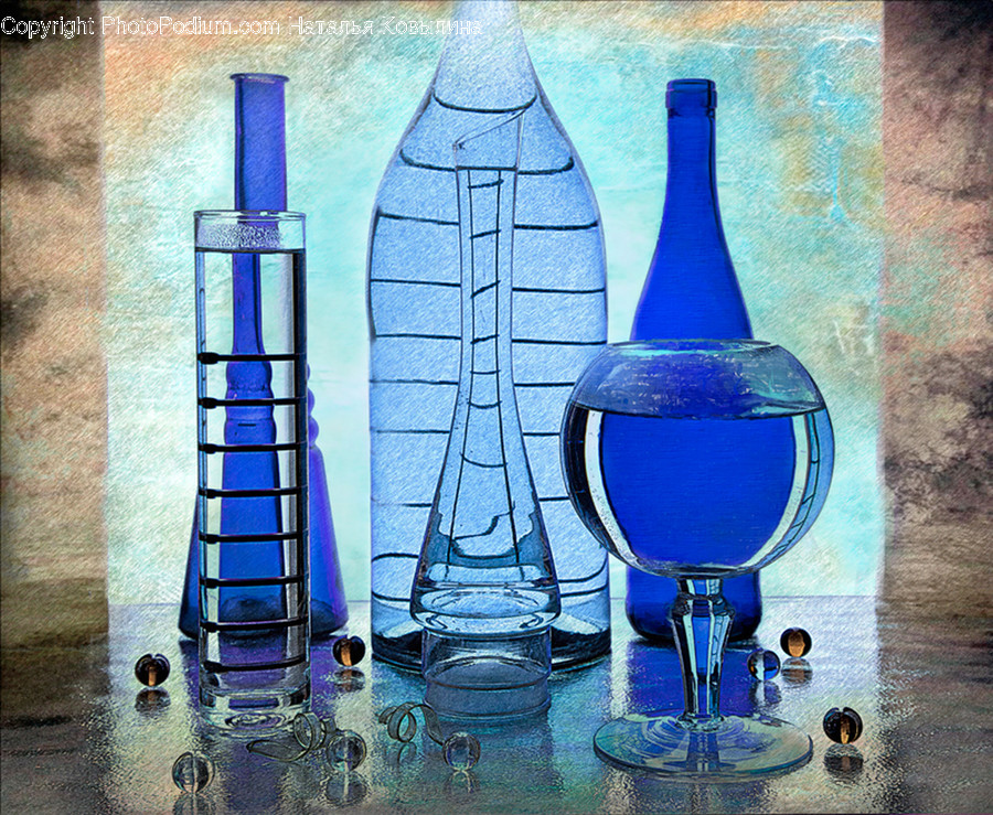 Glass, Goblet, Bottle, Cosmetics