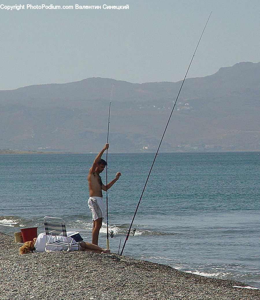 Leisure Activities, Fishing, Beach, Coast, Outdoors, Sea, Water