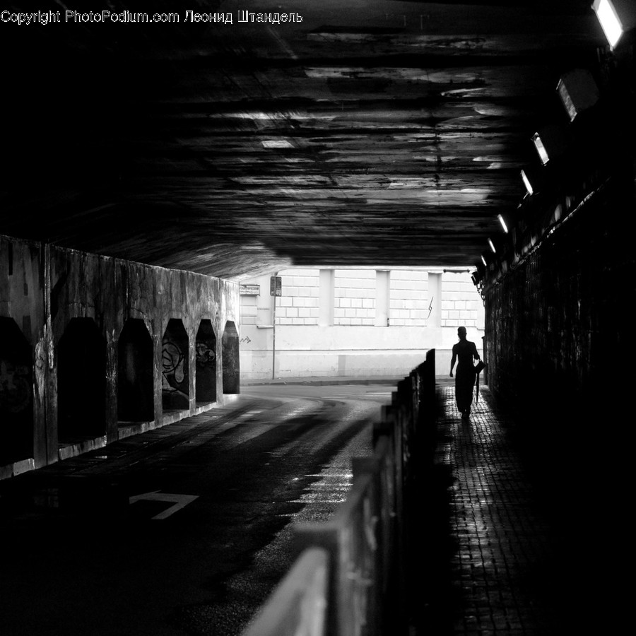 Person, Human, Corridor, Tunnel, Bridge