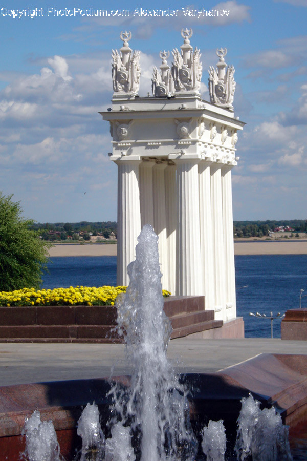 Water, Monument, Architecture, Building, Column