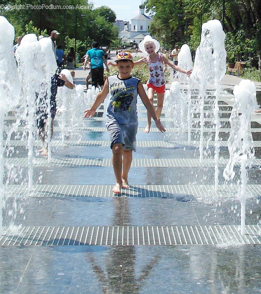 Water, Person, Human, Fountain, Amusement Park