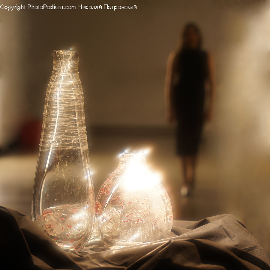 Person, Human, Glass, Crystal, Bottle