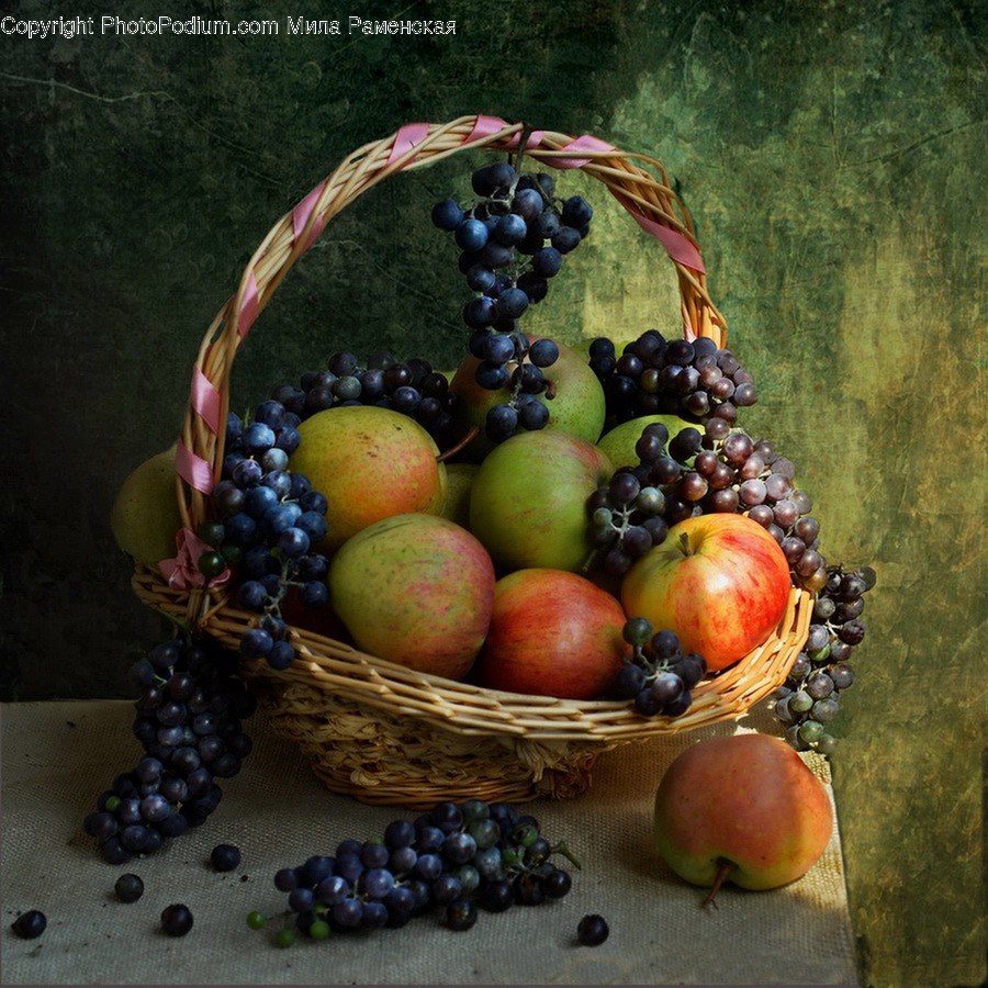 Plant, Fruit, Food, Basket, Apple