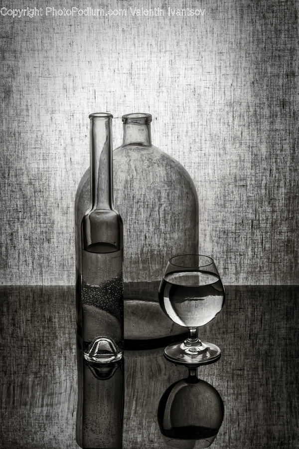 Glass, Goblet, Bottle, Alcohol, Drink