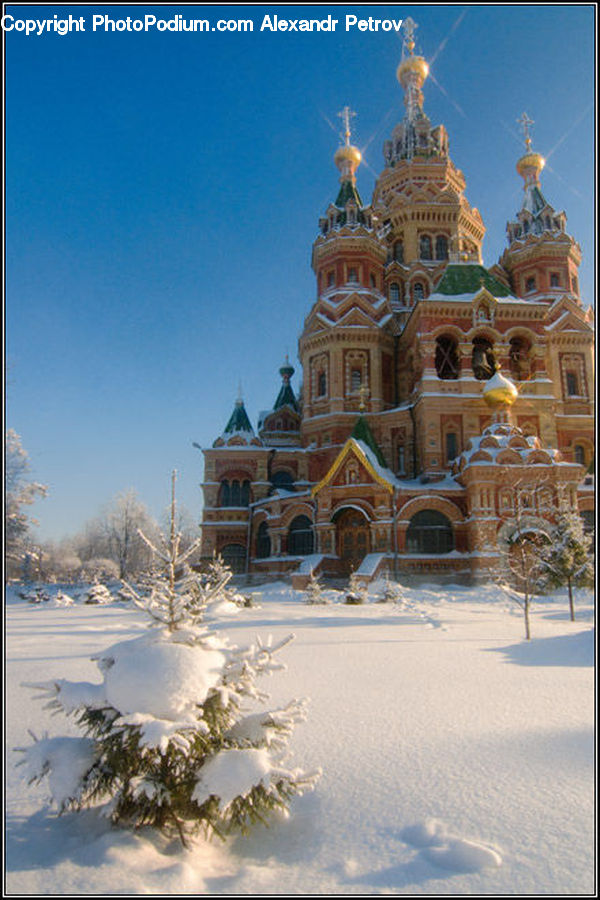 Architecture, Church, Worship, Ice, Outdoors, Snow, Cathedral