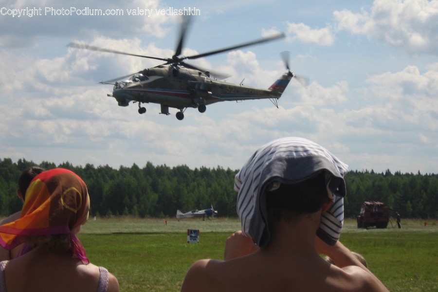 Transportation, Vehicle, Helicopter, Aircraft, Person