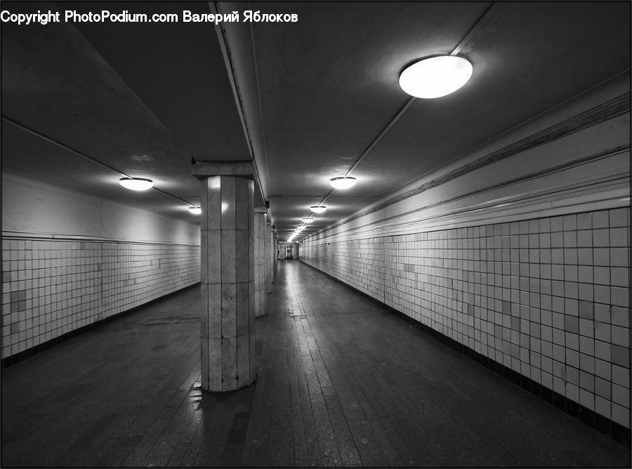 Tunnel, Subway, Train, Train Station, Vehicle, Lighting