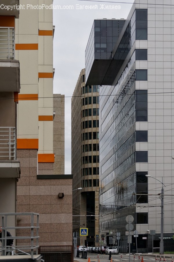 Building, Office Building, Banister, Handrail, Architecture