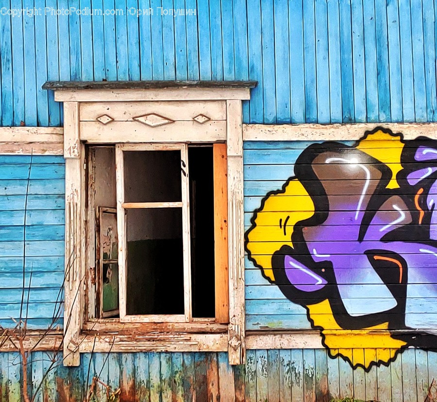 Graffiti, Window, Home Decor, Wall, Art