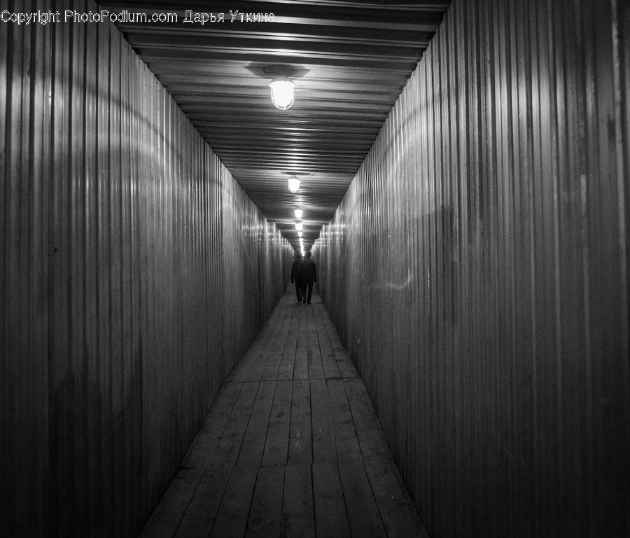 Corridor, Tunnel, Person, Human, Lighting