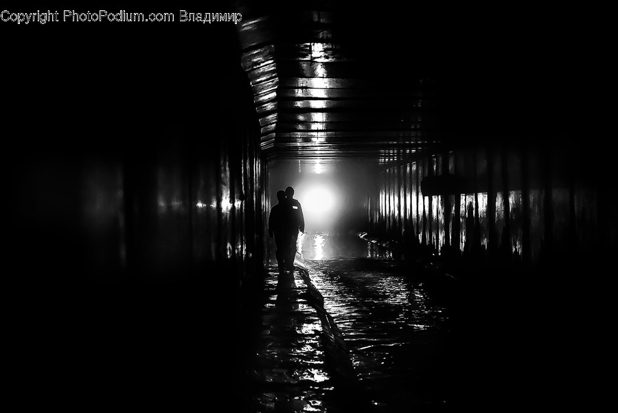 Corridor, Human, Person, Tunnel, Light