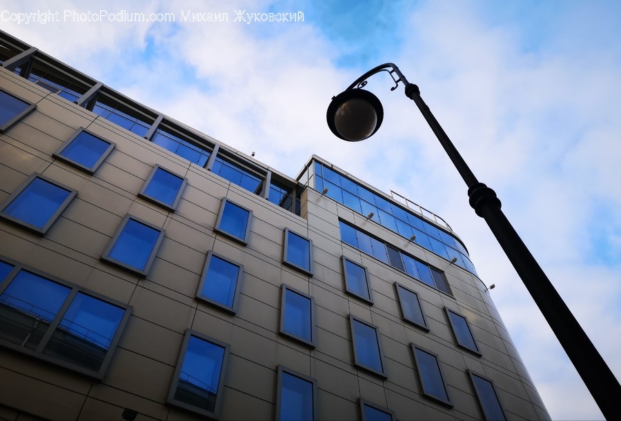 Lamp Post, Building, Office Building
