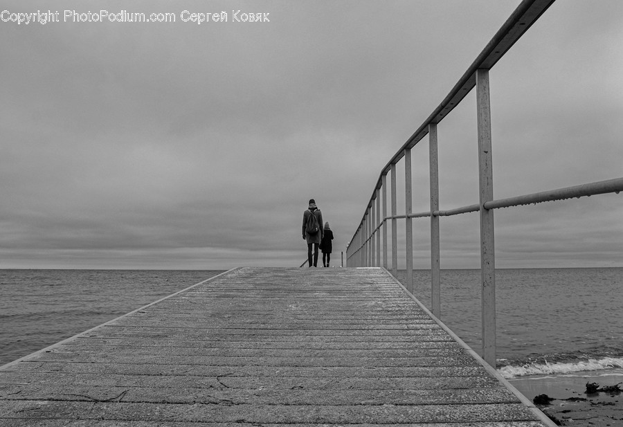 Person, Human, Water, Waterfront, Pier