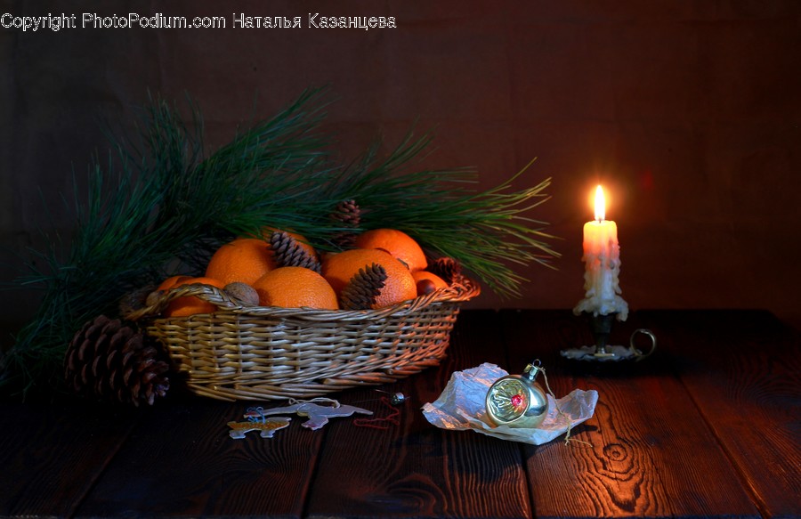 Candle, Orange, Plant, Citrus Fruit, Food