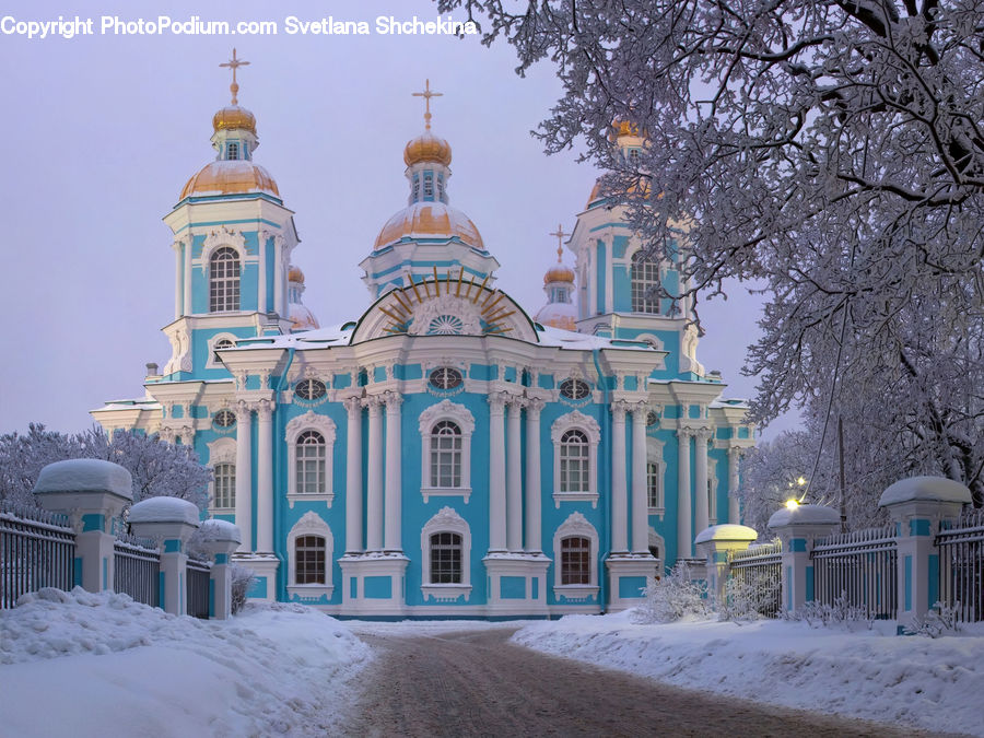 Ice, Outdoors, Snow, Architecture, Church, Worship, Cathedral