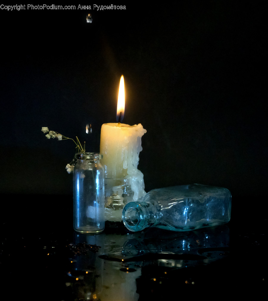 Candle, Fire, Crystal, Flame, LED