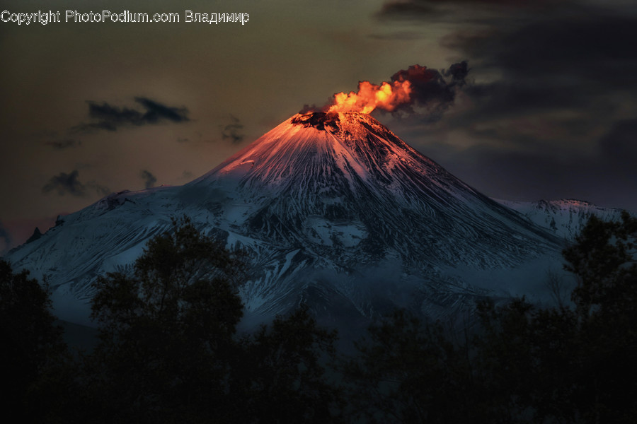 Mountain, Outdoors, Nature, Volcano, Eruption