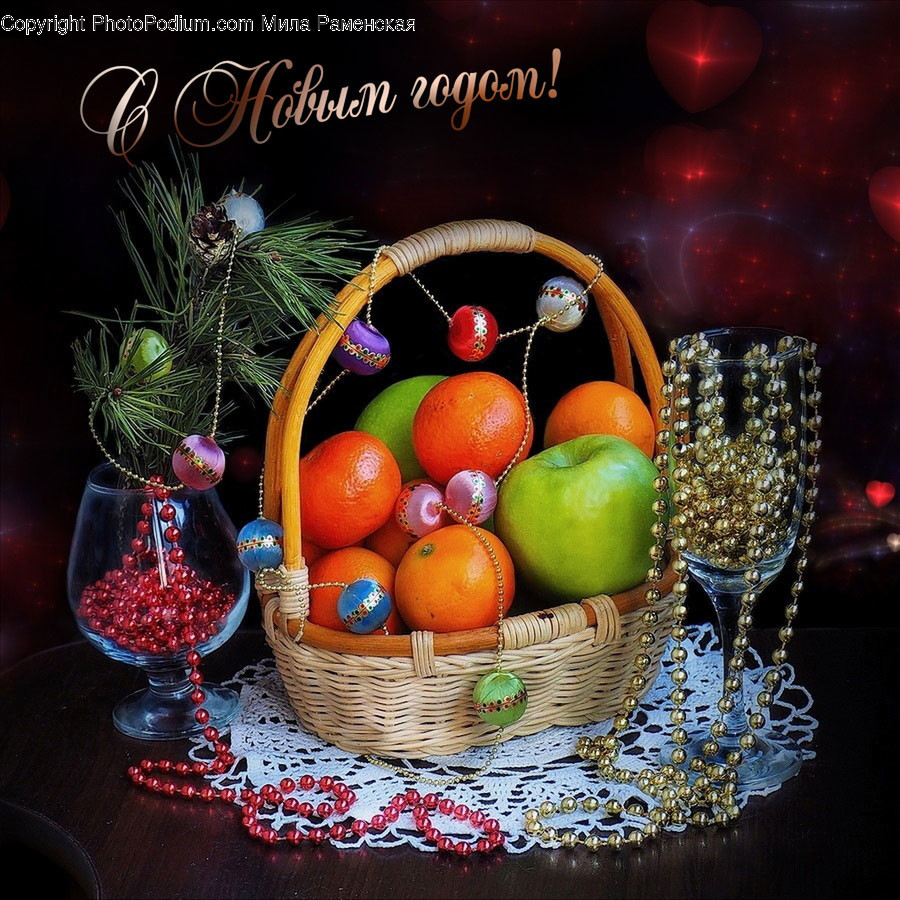 Plant, Basket, Fruit, Food, Goblet